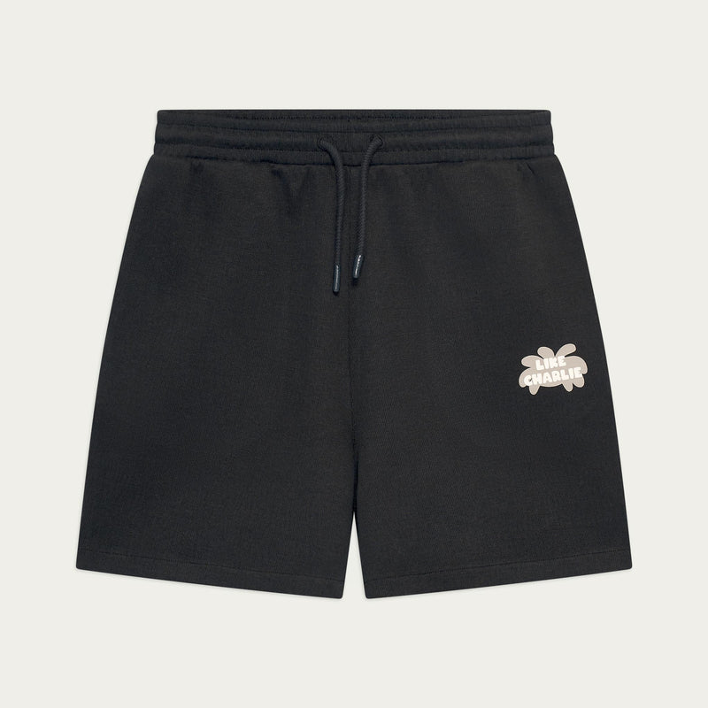 Branded Shorts Black, voorkant, plat gefotografeerd