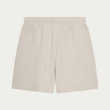 Branded Shorts Khaki, achterkant, plat gefotografeerd