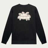Branded Sweater Black, achterkant, plat gefotografeerd