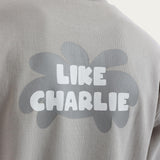 Detail van de stof van de Branded Sweater Khaki