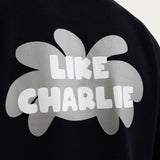 Detail van de stof van de Branded Sweater Black