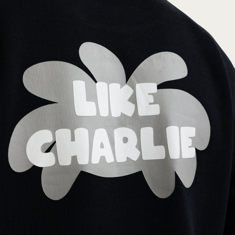 Detail van de stof van de Branded Sweater Black